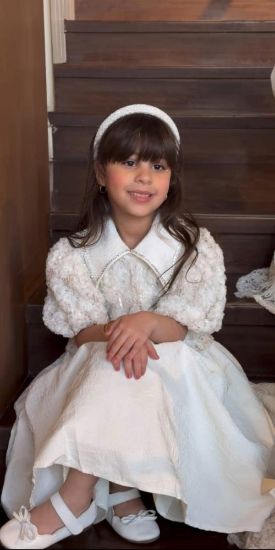 صورة فستان بيج انيق وجميل